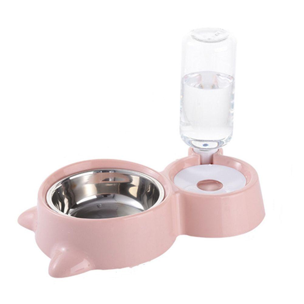 LAYOR1 Bát Đựng Thức Ăn Nước Uống 2 Trong 1 Hình Tai Mèo Dành Cho Thú Cưng