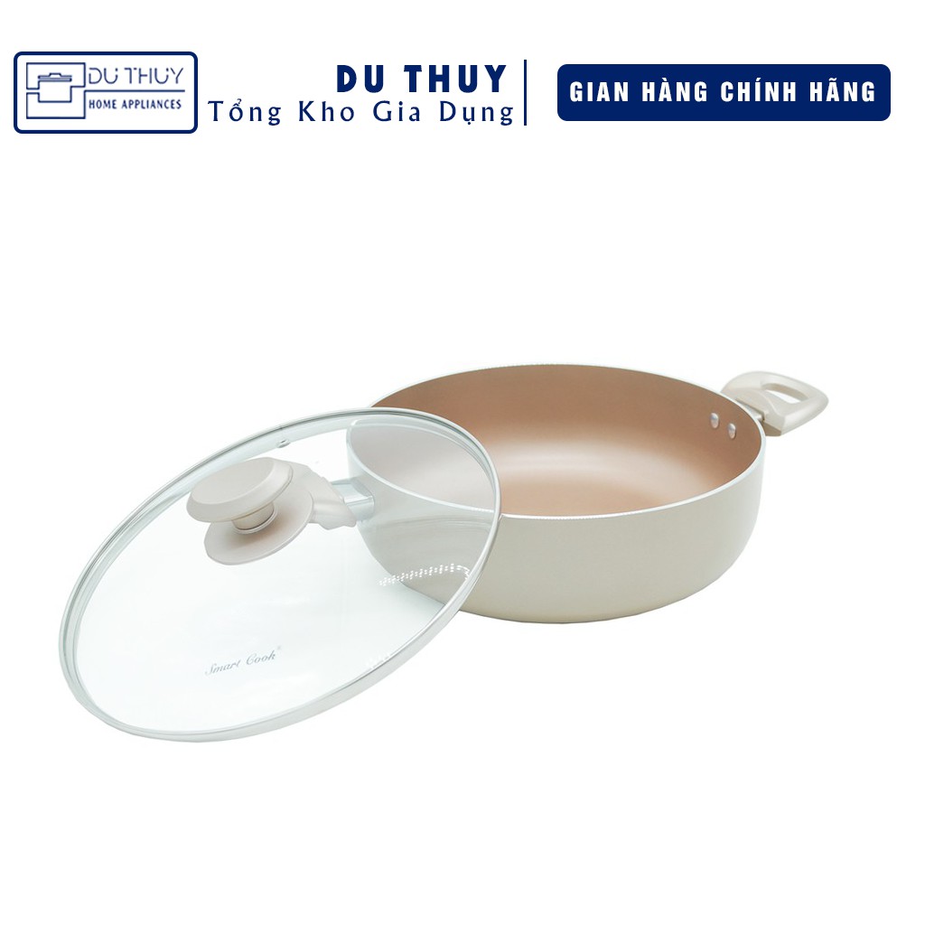 Nồi lẩu cao cấp chống dính Smart Cook SM-5552 chất liệu nhôm phủ 2 lớp chống dính cao cấp dùng được tất cả các loại bếp