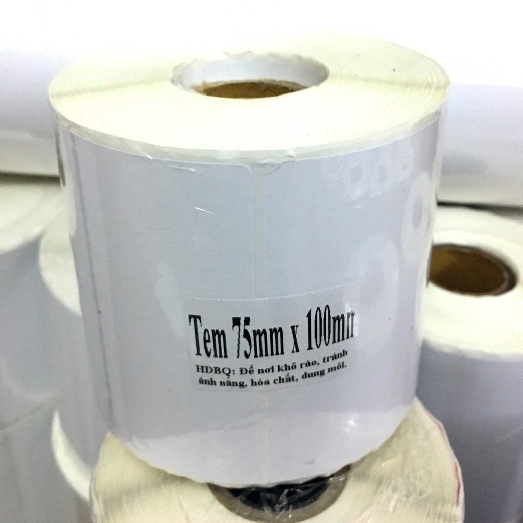 Giấy in nhiệt Dạng Tệp 100*150mm  A6 giấy FASSON Tệp 500 tem