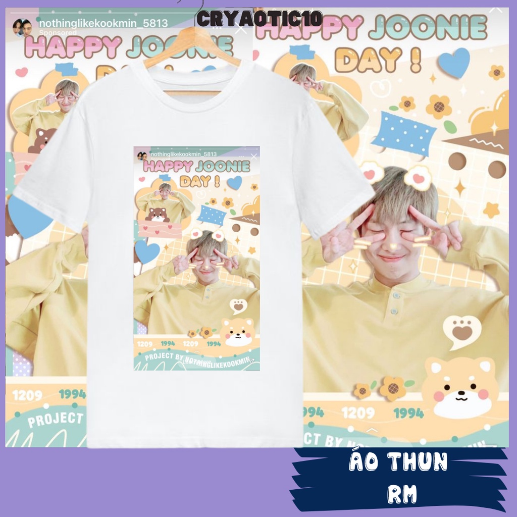 Áo thun các thành viên BTS Jungkook Jimin V RM Jin Jhope Suga tay lửng thun cotton unisex cryaotic10