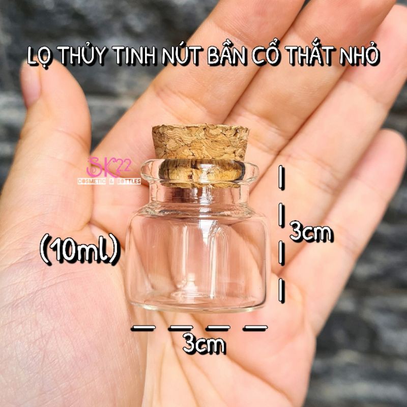 🔸️(Nhiều size)LỌ THỦY TINH NÚT BẦN CỔ THẮT NHỎ🔸️