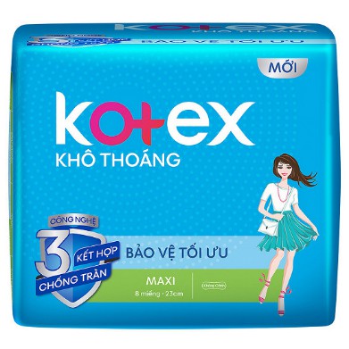 Ba gói băng Vệ Sinh Kotex khô thoáng Lưới Siêu Thấm.