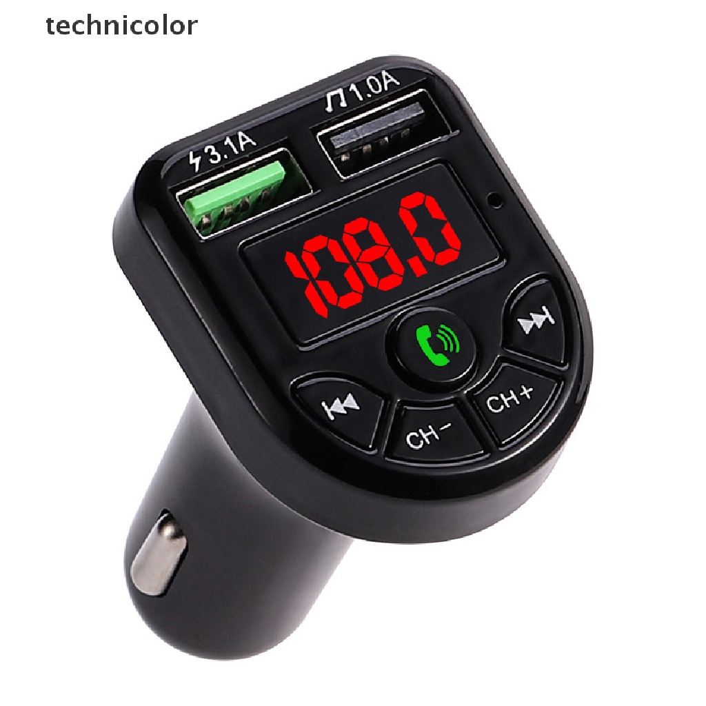 Tcvn Auto Bluetooth 5.0 FM Transmitter Car Kit MP3 Modulator Wireless Handsfree Audio Jelly