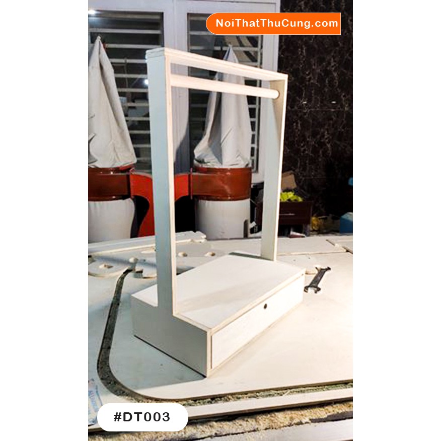 Tủ quần áo cho thú cưng kèm móc treo bằng gỗ PetZou DT003 -Nội Thất Thú Cưng lắp ráp