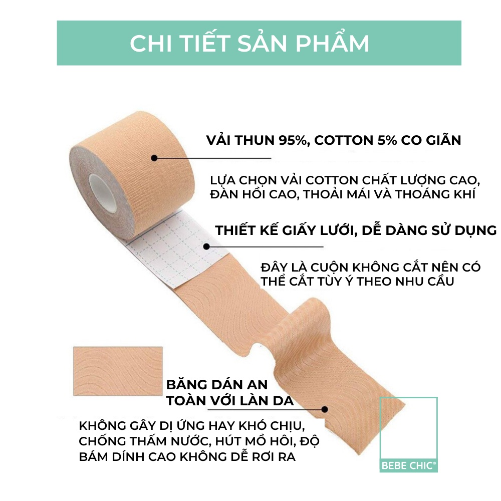 Cuộn Băng Dán Nâng Ngực 5 Mét - Có Thể Tạo Nhiều Kiểu Đa Dụng Cho Nữ BEBECHIC