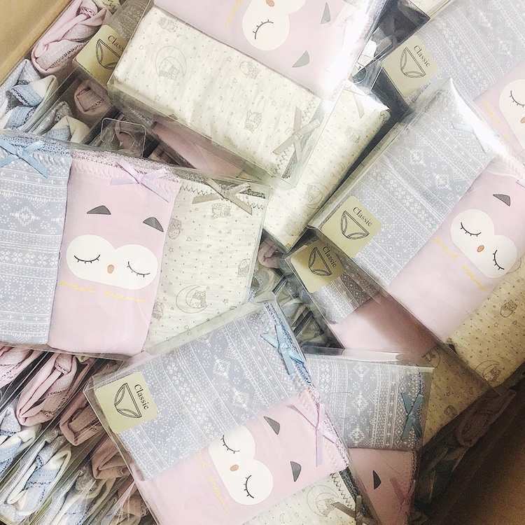 Set 3 quần lót nữ Oysho hàng xuất dư, đồ lót nữ cao cấp Oysho mẫu con cú