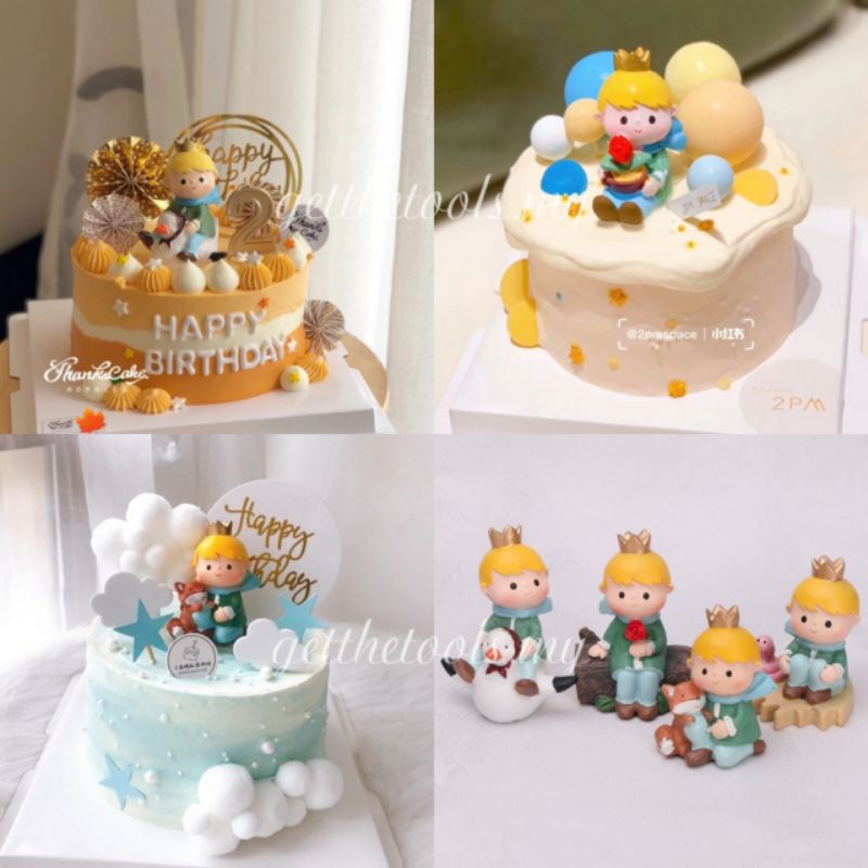 Galaxy Công Chúa Hoàng Tử Bé Trang Trí Bánh Kem