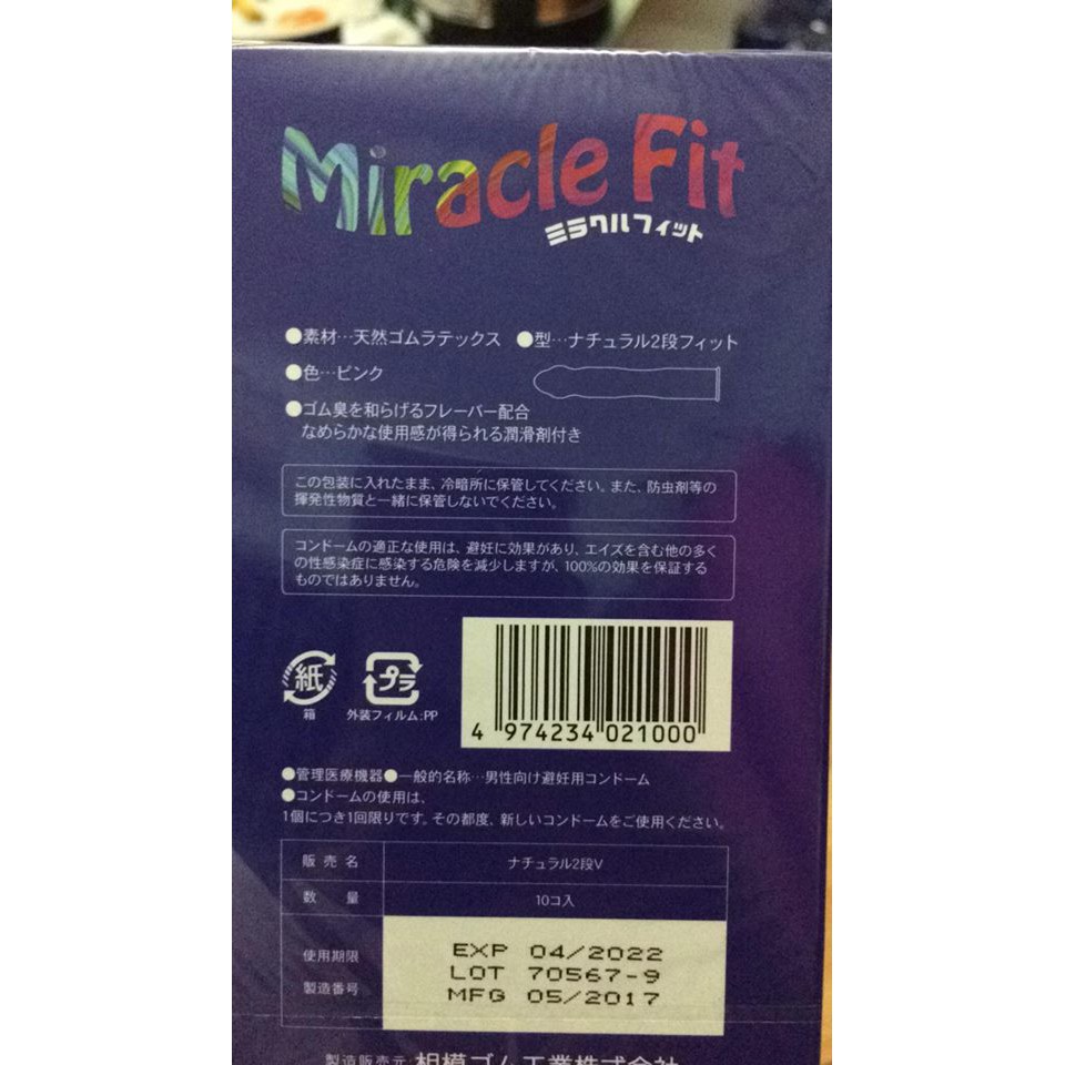 BAO CAO SU CÓ HƯƠNG THƠM TRÁI CÂY SAGAMI MIRACLE FIT (HỘP 10 CHIẾC)