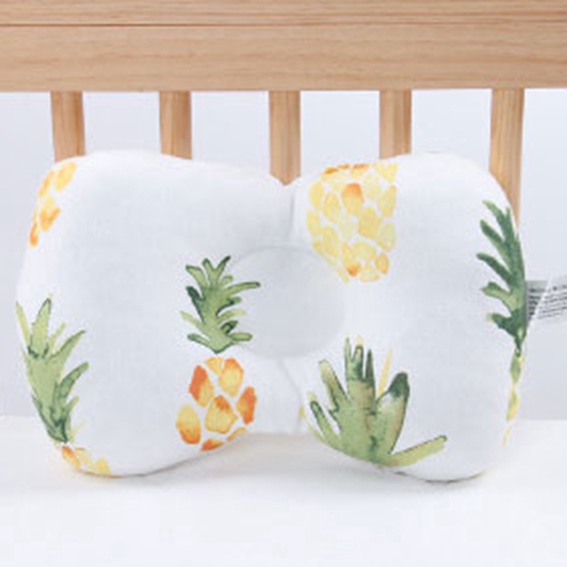Comfortable Cartoon Infant Support Baby Pillow Flat Head Neck Infant Cotton Cushion Baby Pillows
