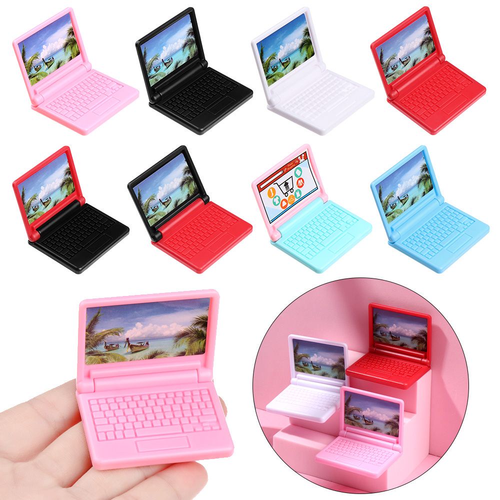 Đồ Chơi Máy Tính Laptop Mini Thời Trang Có Thể Gập Lại Cho Búp Bê