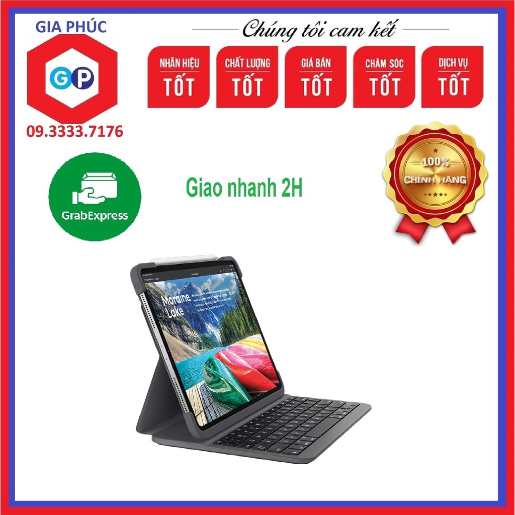 Bao da kèm bàn phím Logitech Slim Folio Pro - Kết nối Bluetooth dành cho iPad Pro 12.9inch