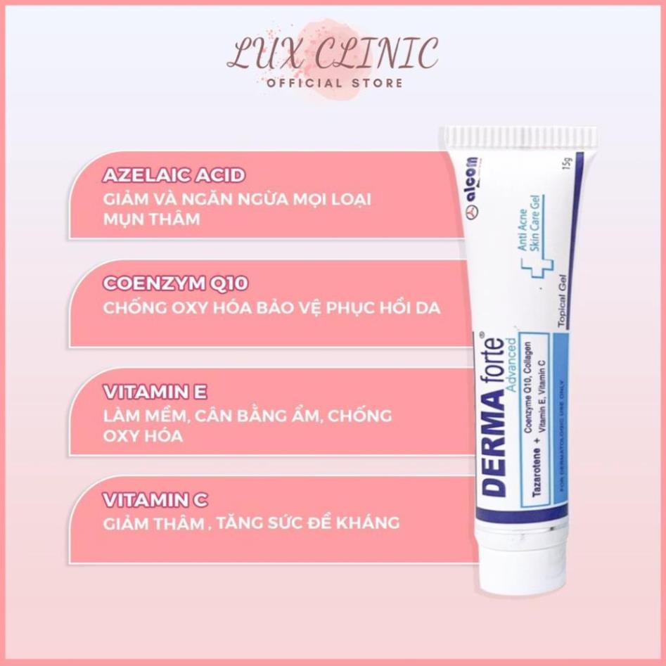 Kem ngừa mụn Gamma Derma Forte Acid Azelaic mờ thâm cho da nhạy cảm 15g