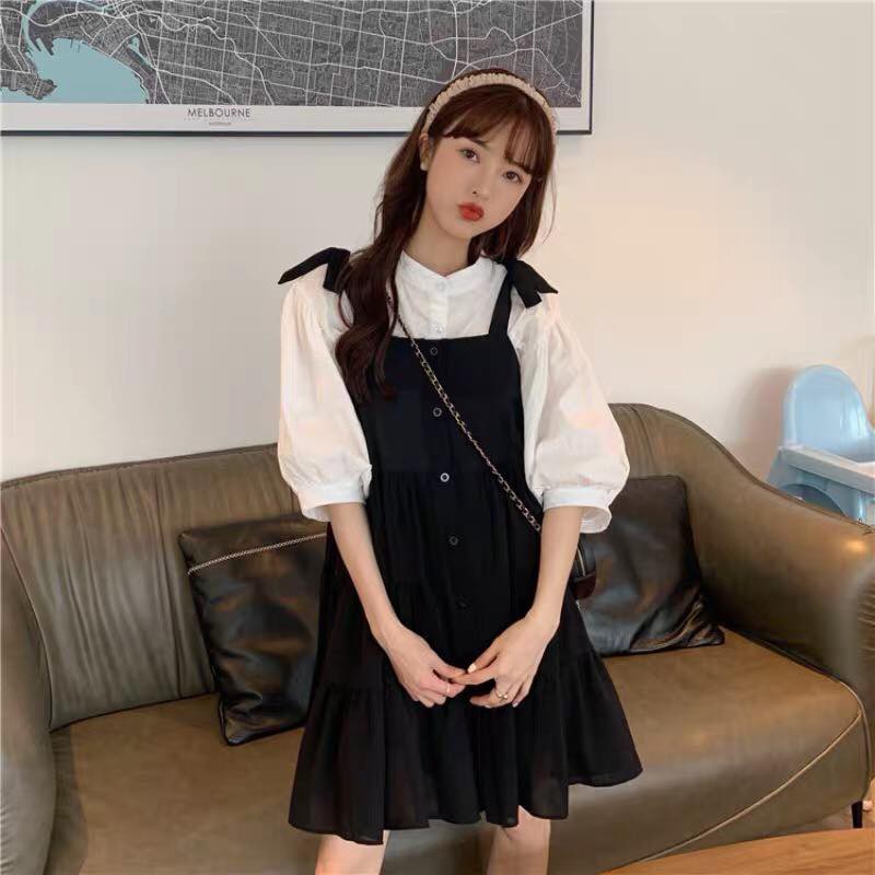 Yếm babydoll, đầm babydoll tiểu thư phong cách ulzzang xixeoshop - V1