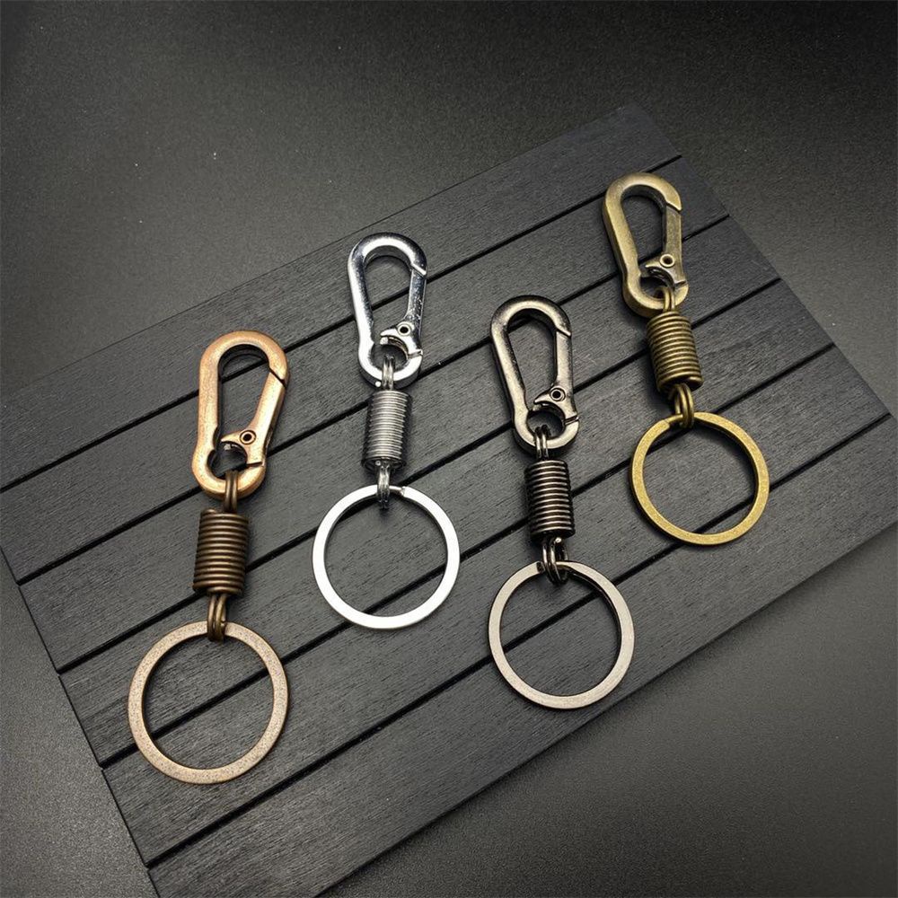 Móc khóa lò xo treo túi xách ví chống mất đa năng sáng tạo thời trang nhiều màu sắc tùy chọn dành cho xe hơi