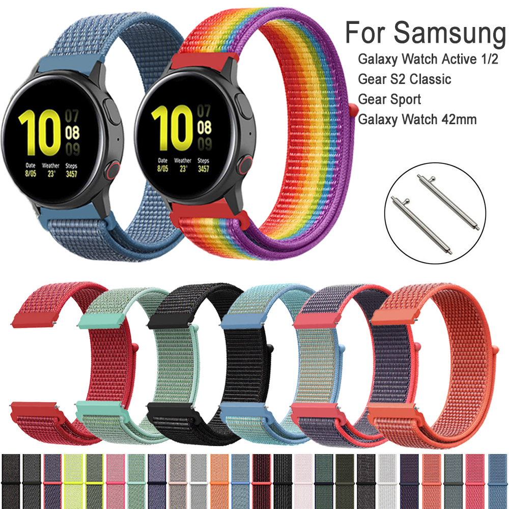 Dây đeo nylon Mayshow 20mm thay thế cho đồng hồ đeo tay Samsung Galaxy Watch Active 2 Gear S2