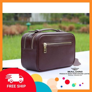 [FREESHIP] Túi cầm tay golf đựng bóng golf và đồ cá nhân da bò thật 2 ngăn có khóa số hàng chính hãng BẢO HÀNH 1 NĂM