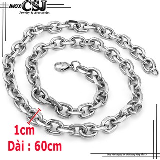 Dây chuyền inox nam kiểu mắc xích to 10mm đẹp ngầu giá rẻ không đen vĩnh viễn