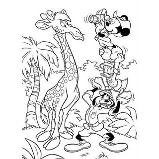Bộ 40 tranh tô màu Chú chuột Mickey và Vịt Donald, giấy tô màu hoạt hình  dành cho trẻ em