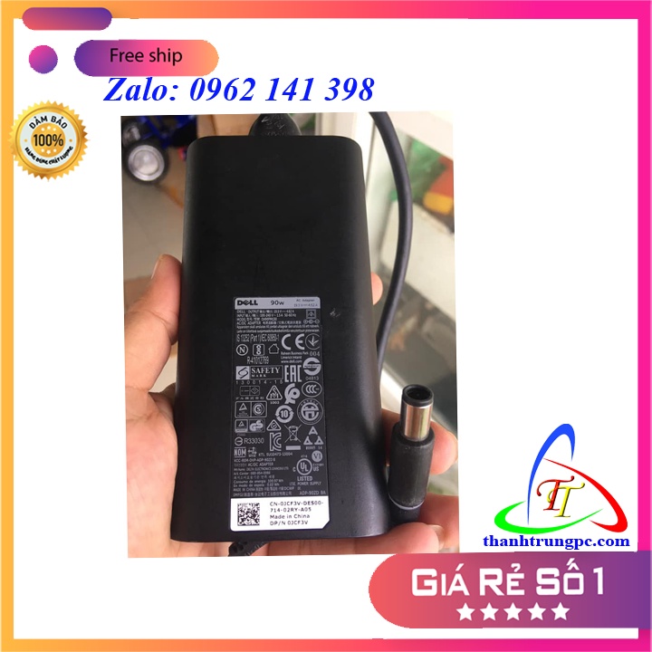Sạc Laptop Dell 19.5V - 3.34A/ 65W Oval CHÂN KIM TO ZIN