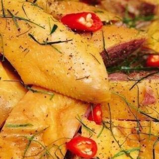 500g me giòn 1 bich sank mực 1 com chay kho gà 1 gói mì tươi