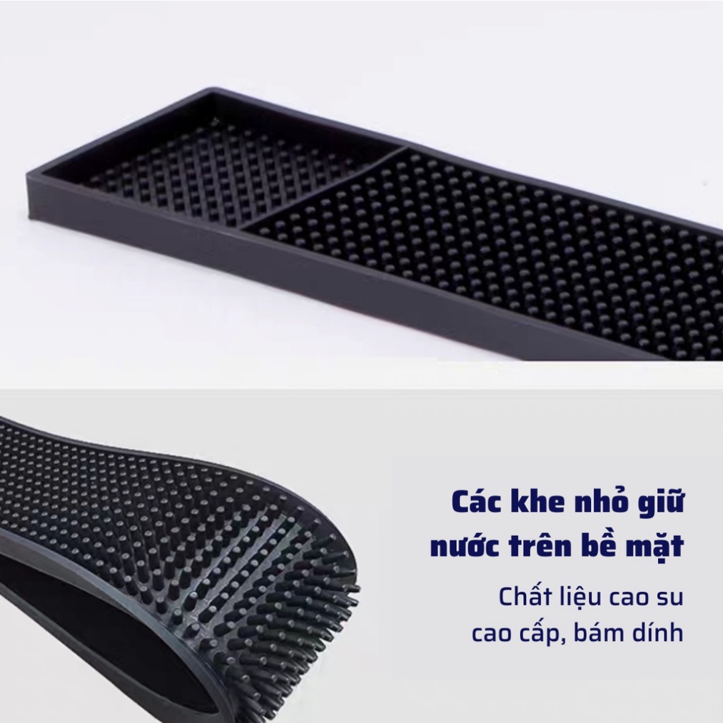 Thảm trải bar thảm lót quầy pha chế 60x8cm 3 size pha Espresso cafe rang xay tấm lót cao su chống rỉ nước