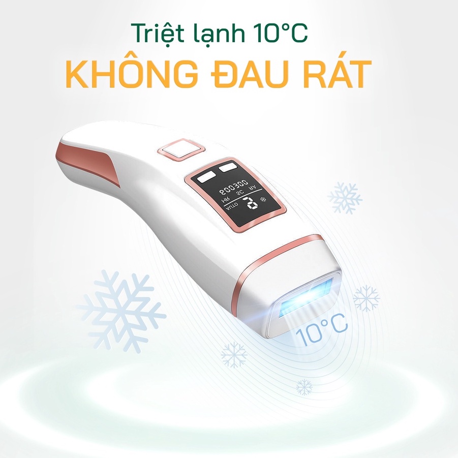 Máy triệt lông mini Dr Glatt IPL PRO, triệt vĩnh viễn tại nhà trẻ hoá làn da - Shop Viloet