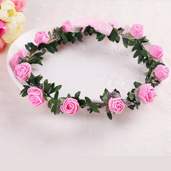 Vòng hoa siêu rẻ đội đầu - chụp ảnh cưới - kỉ yếu - đan nhiều vòng sẽ đẹp hơn