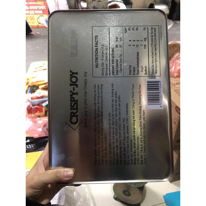 Hộp Sắt bánh Quy Crisspy Joy Mayora 450g date 1/2023 | BigBuy360 - bigbuy360.vn