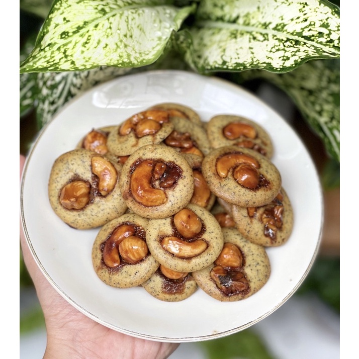 COOKIES TRÀ ĐEN HEALTHY HŨ LỚN, bánh ăn kiêng healthy không đường