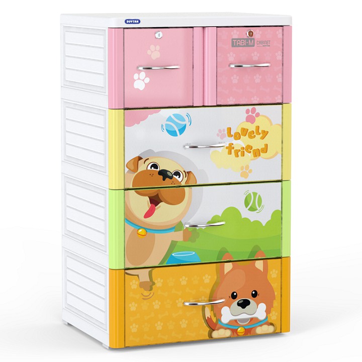 Tủ nhựa Duy Tân Tabi M 4 tầng 5 ngăn 0468/4 (Nhiều màu)