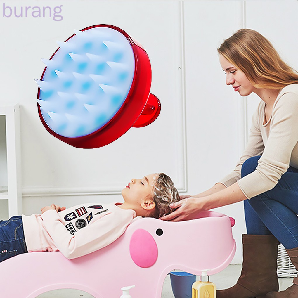 Bàn chải gội đầu mát-xa thư giãn bằng silicon tiện dụng