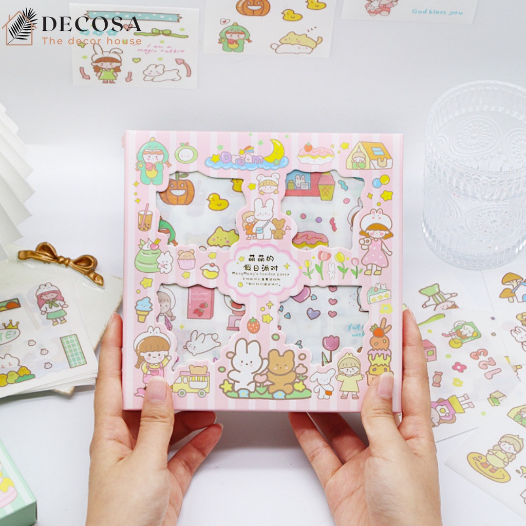 Sticker dễ thương set 100 tấm hơn 700 hình dán sổ tay đồ dùng