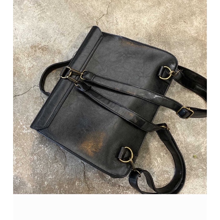 Balo vintage style hàn quốc học sinh thời trang nữ - Balo da xách tay đeo chéo đi học tiện lợi giá tốt