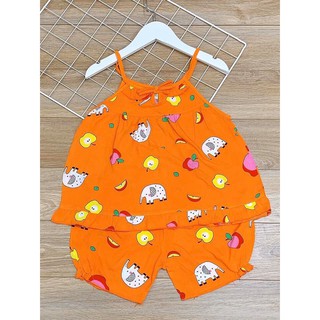 [5kg-19kg] Đồ bộ bé gái vải tôn lanh