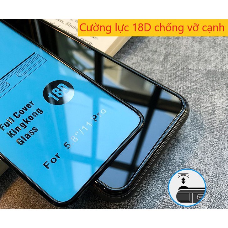 Kính cường lực Iphone Full màn 9D, 10D, 18D chống vỡ cạnh, Chống bám vân tay Full mã Iphone