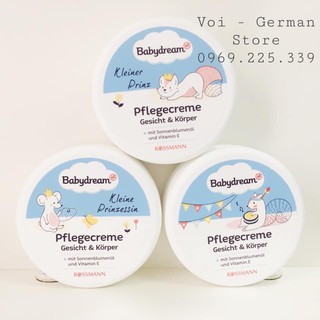 🇩🇪KEM DƯỠNG ẨM CHO MẶT VÀ BODY BABYDREAM - HÀNG NỘI ĐỊA ĐỨC 👶🏻