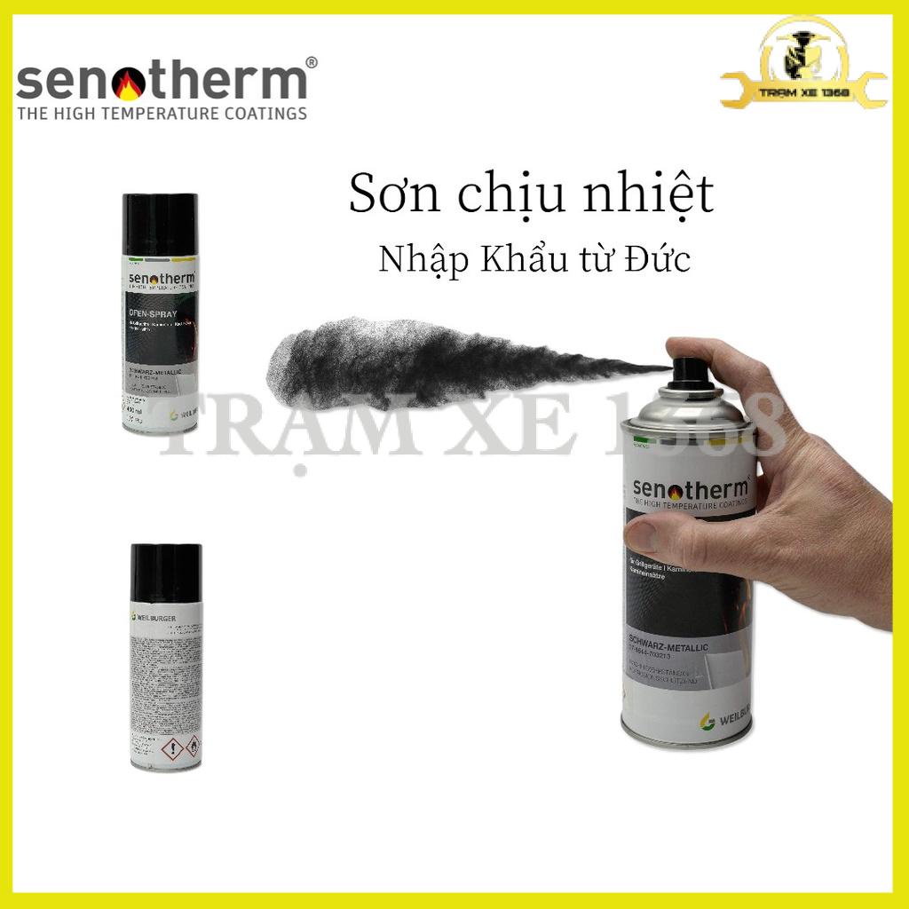 Senotherm Sơn Chịu Nhiệt Nhập Khẩu từ Đức Sơn Pô Chống Cháy Màu Đen Mờ 400ml