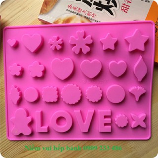 Khuôn silicon tim LOVE