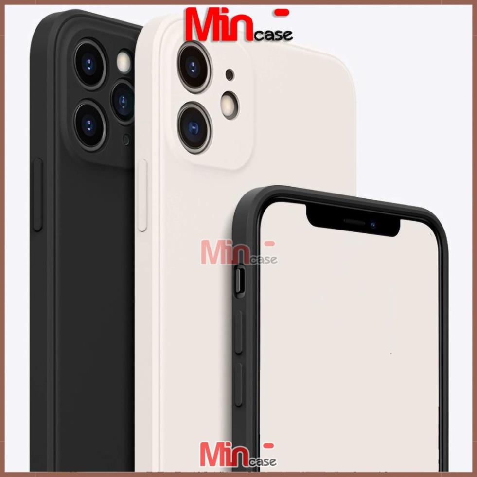 Ốp lưng iPhone cạnh viền vuông silicon mềm dẻo cho iphone 6/6s/7/8/X/XS/XR/11/12/13 Pro Plus Max cute dễ thương đẹp