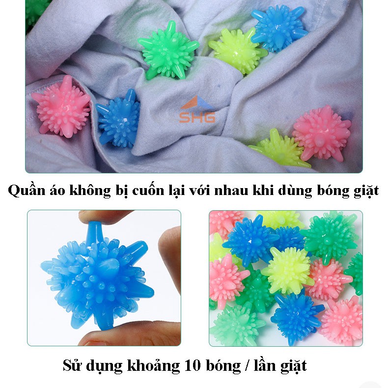 COMBO 10 BÓNG GIẶT HOÀNG GIA GAI NHÍM CAO CẤP, KÍCH THƯỚC 5 CM, CHẤT LIỆU MỀM DẺO