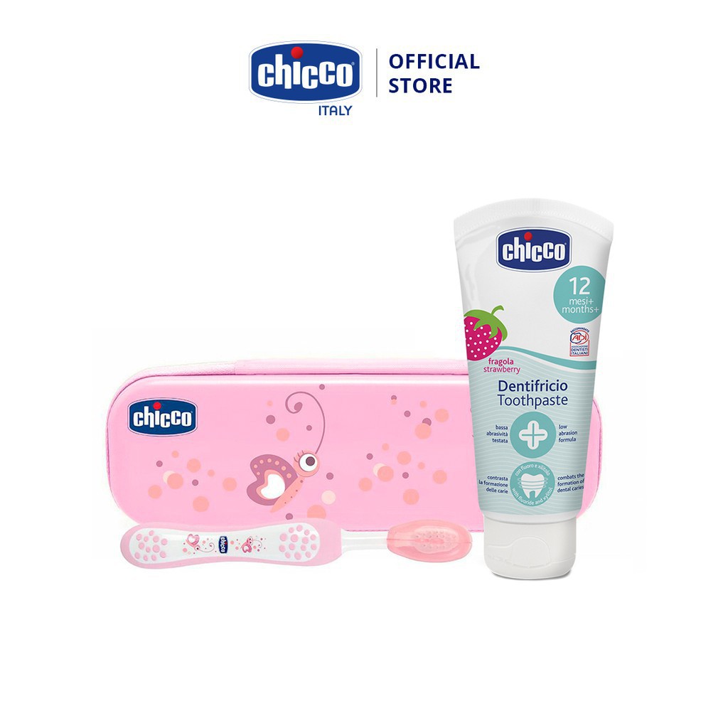 Bộ chăm sóc răng miệng 3 in 1 Bướm hoa Chicco