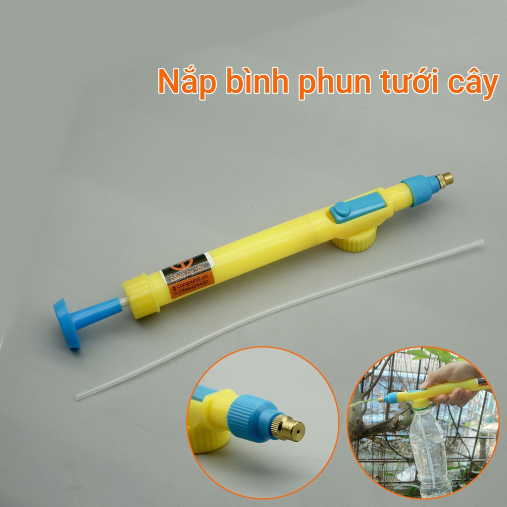 Đầu Xịt Nước Vòi Xịt Nước Phun Sương Có Bơm Áp Lực Biến Chai Nhựa Thành Bình PHUN THUỐC