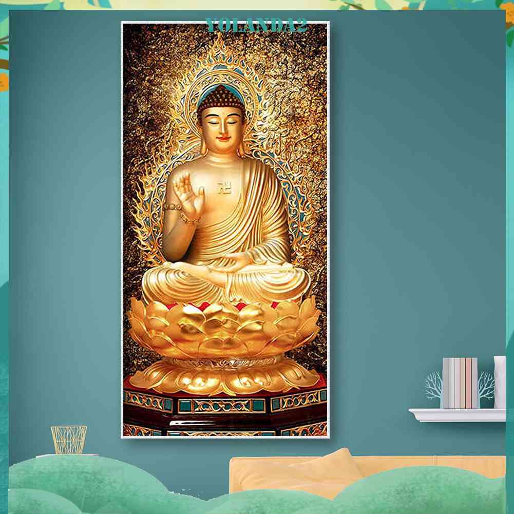 Tranh Đính Đá Kim Cương Toàn Bộ 5D DIY Hình Vẽ Phật