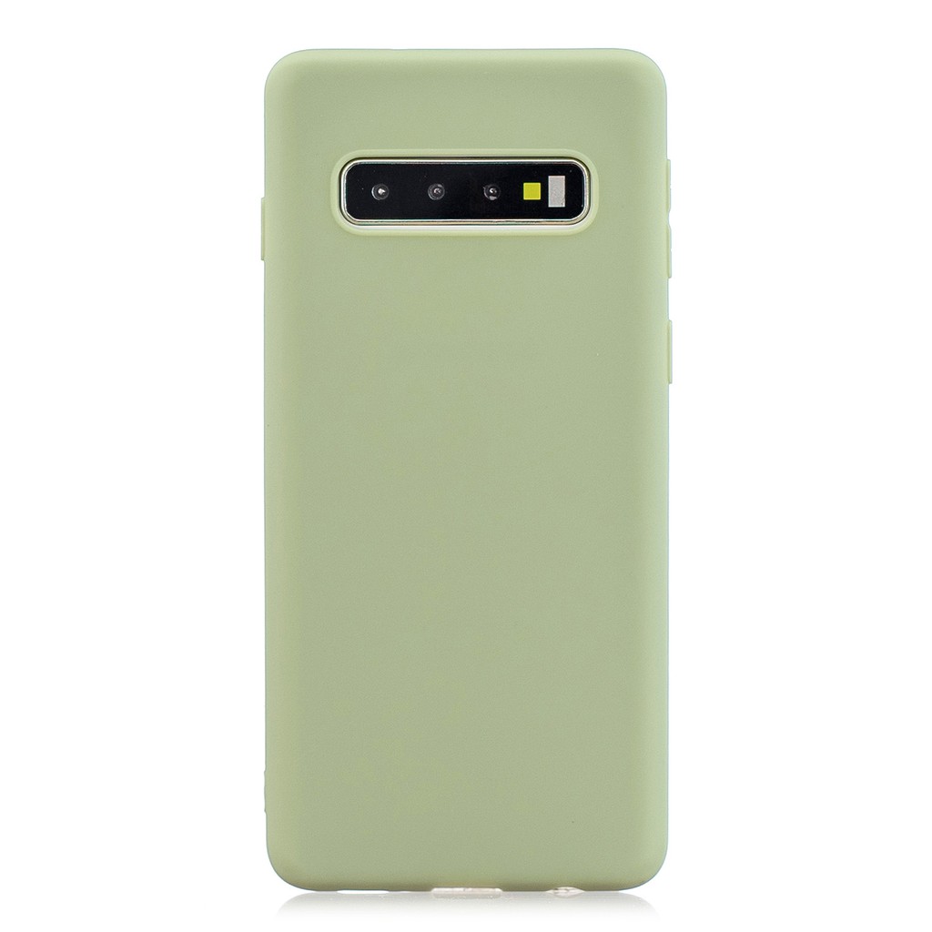 Ốp điện thoại màu trơn bề mặt nhám cho Samsung a01 S8 S10 Plus S10e