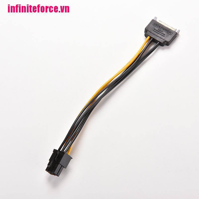 Cáp ChuyểN ĐổI Vn 15-Pin Sata Sang 6 Pin Pci-E 20cm
