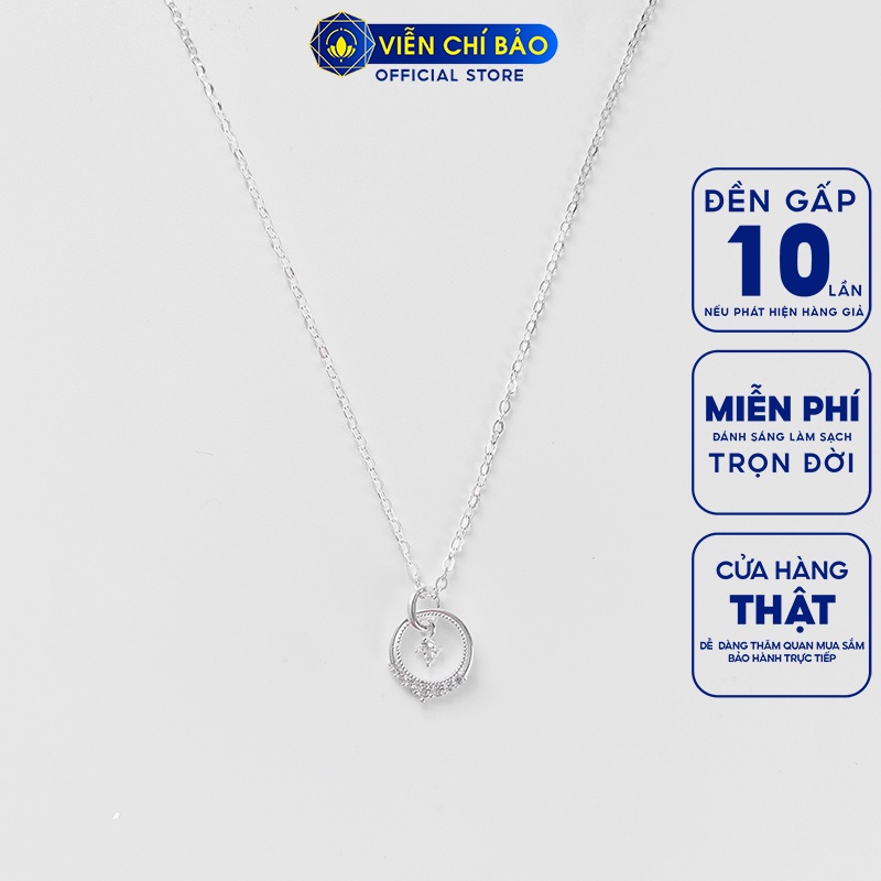 Dây chuyền tròn lồng chất liệu bạc 925 thời trang phụ kiện trang sức nữ Viễn Chí Bảo D400804