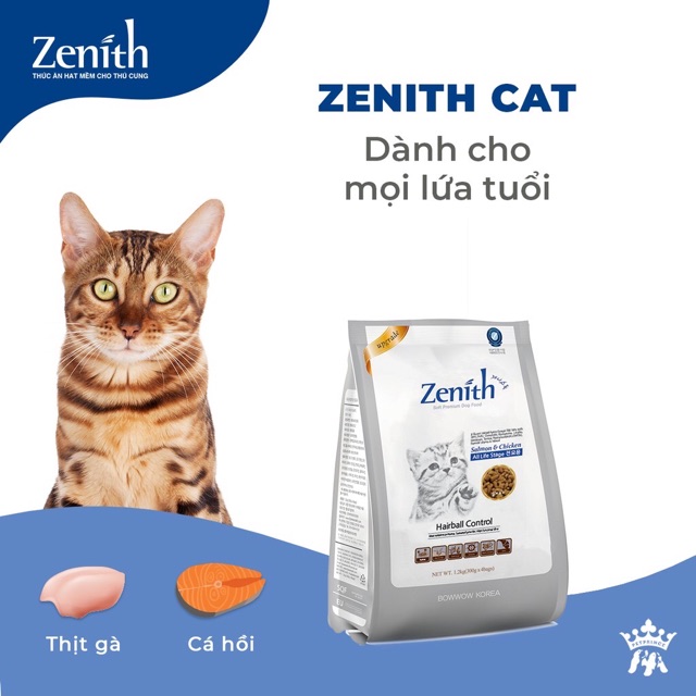 Zenith Cat Hairball - Thức ăn hạt mềm tiêu búi lông dành cho mèo
