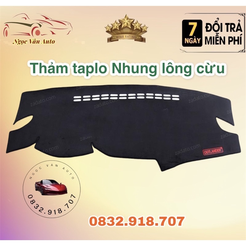Thảm Taplo nhung Outlander 2014 - 2021 Nhung Lông Cừu