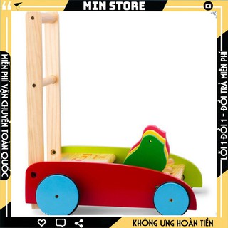Xe Tập Đi Bằng Gỗ 3 Con Gà Cho Bé .