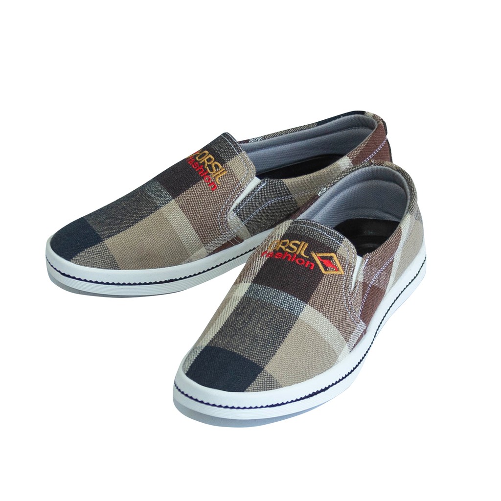 Giày lười vải nam ORSIL họa tiết caro trẻ trung - L12 | BigBuy360 - bigbuy360.vn